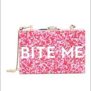 MILLY Bite Me Glitter Box Clutch